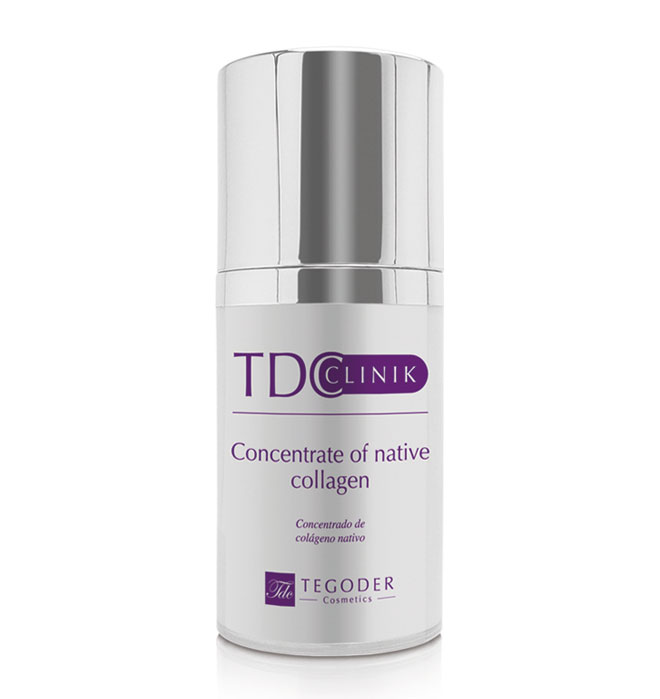 Envase TDClinik, concentrado facial de colágeno