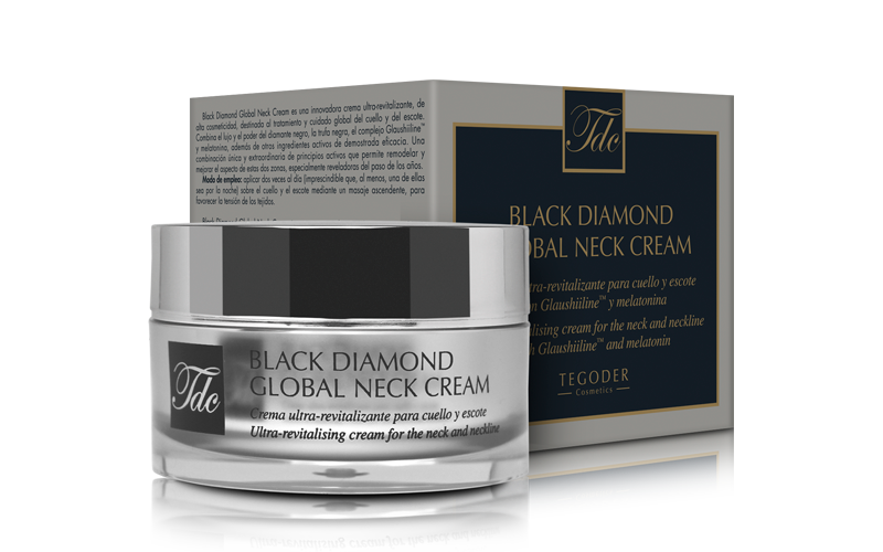 Envase Black Diamond Global Neck Cream, crema ultra-revitalizante para el cuello