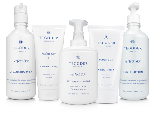 Imagen del Bodegón de productos profesionales de Perfect Skin de Tegoder COsmetics