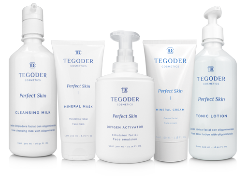 Imagen del Bodegón de productos profesionales de Perfect Skin de Tegoder COsmetics
